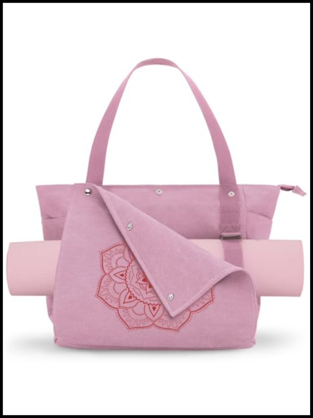 Canvas Yoga Mat Tote Bag w/ Mat Carrier Gym Pilates